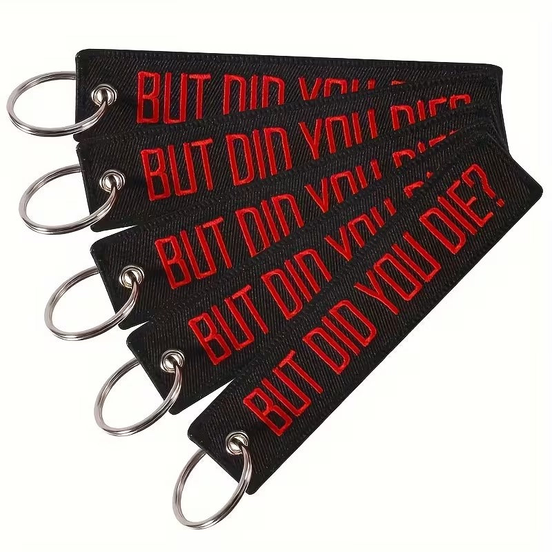 Set 5 buc Brelocuri Brodate Negre But Did You Die