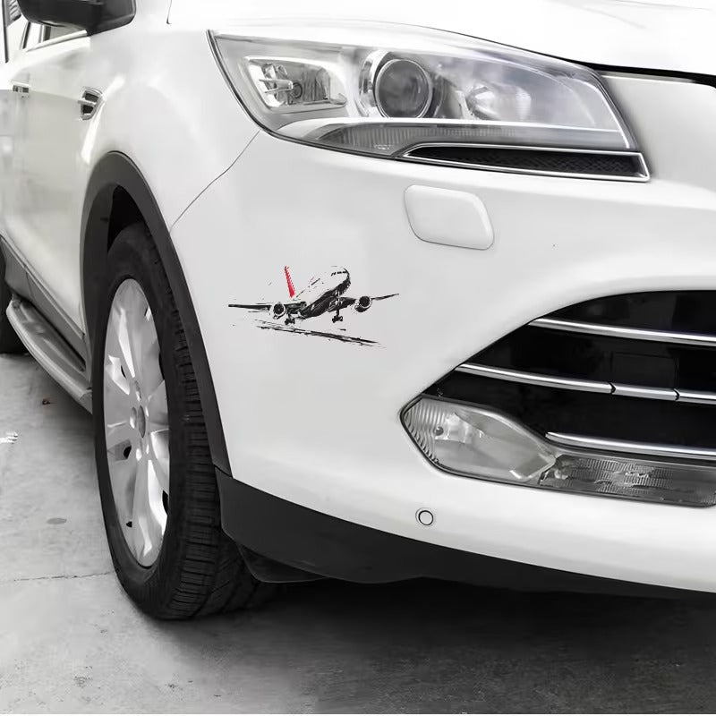Set 6 Stickere Auto cu Avion Autocolante Decorative Aviatie pentru Masina
