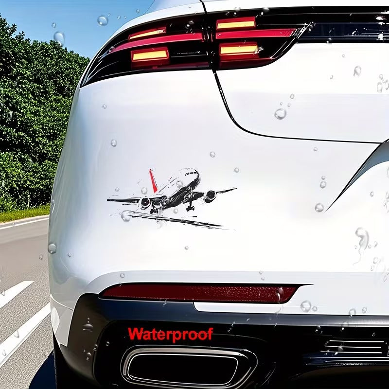 Set 6 Stickere Auto cu Avion Autocolante Decorative Aviatie pentru Masina