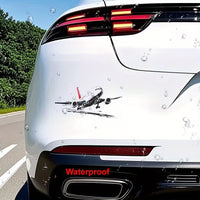 Set 6 Stickere Auto cu Avion Autocolante Decorative Aviatie pentru Masina
