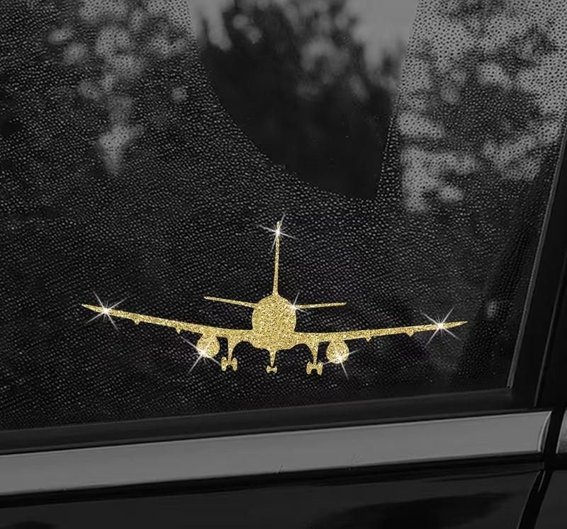 Sticker Auto Reflectorizant cu Avion Autocolant si pentru Masina, Laptop, Valiza sau Geam