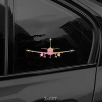 Sticker Auto Reflectorizant cu Avion Autocolant si pentru Masina, Laptop, Valiza sau Geam