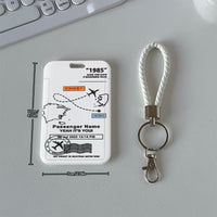 Suport Card ID cu Design Boarding Pass Retro Aviatie