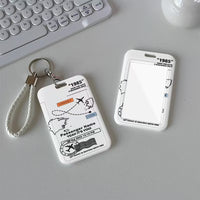 Suport Card ID cu Design Boarding Pass Retro Aviatie