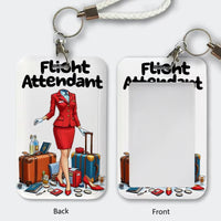 Suport Card cu Snur Detasabil si Protectie Durabila Flight Attendant