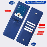 Suport Card cu Snur din Piele Artificiala cu Cinci Buzunare