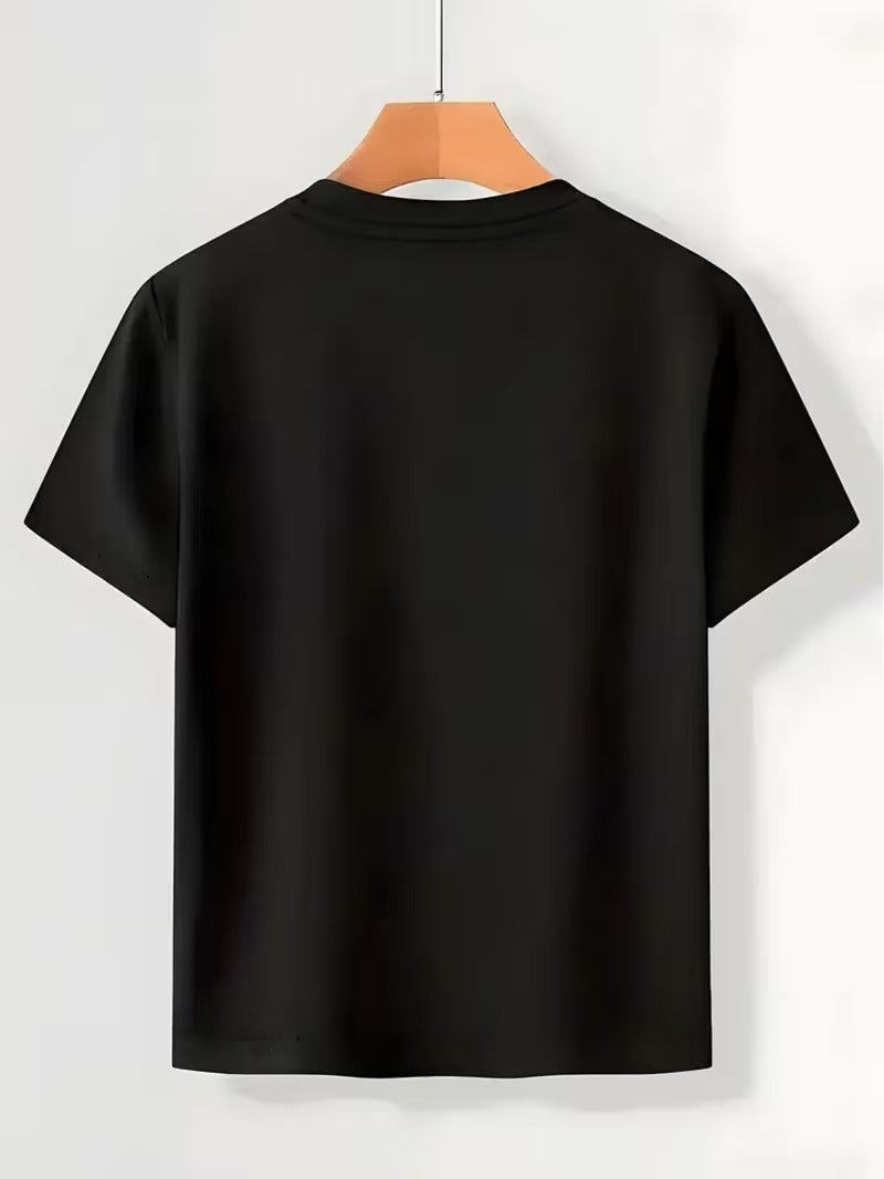 Tricou Baieti Casual de Vara cu Grafica Aviatie, Negru
