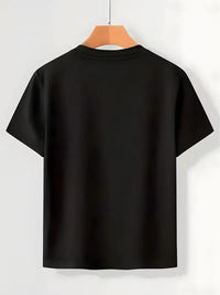 Tricou Baieti Casual de Vara cu Grafica Aviatie, Negru