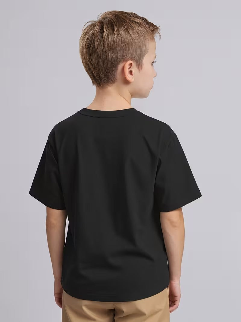 Tricou Baieti cu Design Aviatic Pilot in Progress, Negru
