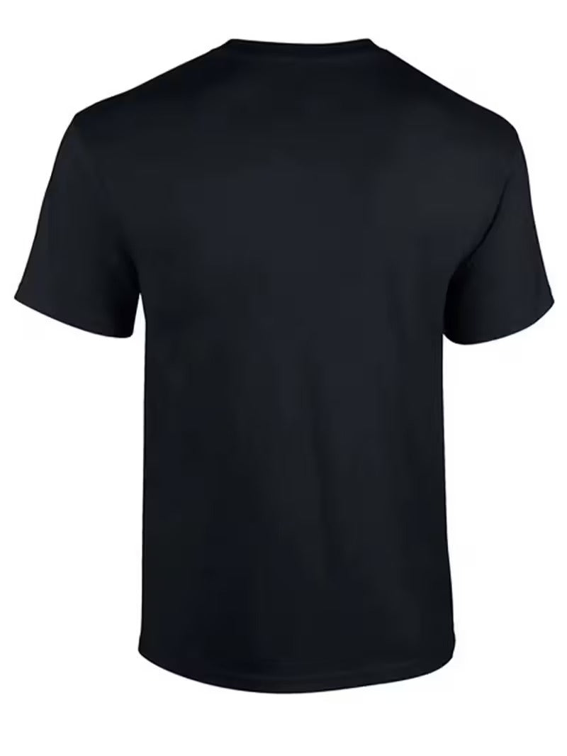 Tricou Barbatesc Bumbac Design Aviatic Airplane Runway, Negru