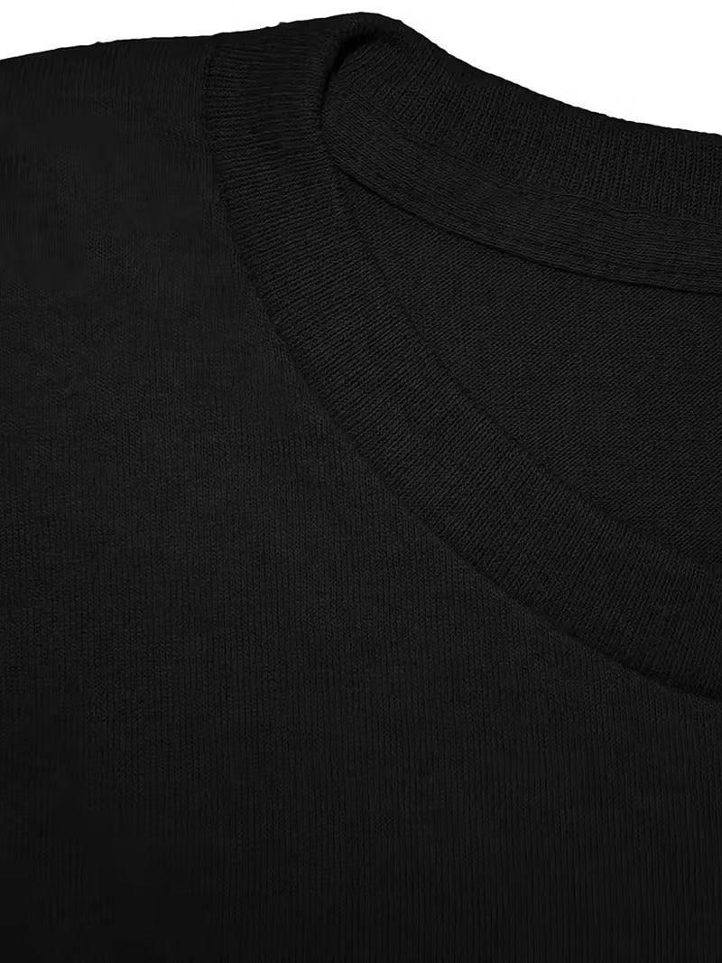 Tricou Barbatesc Bumbac Design Aviatic Airplane Runway, Negru