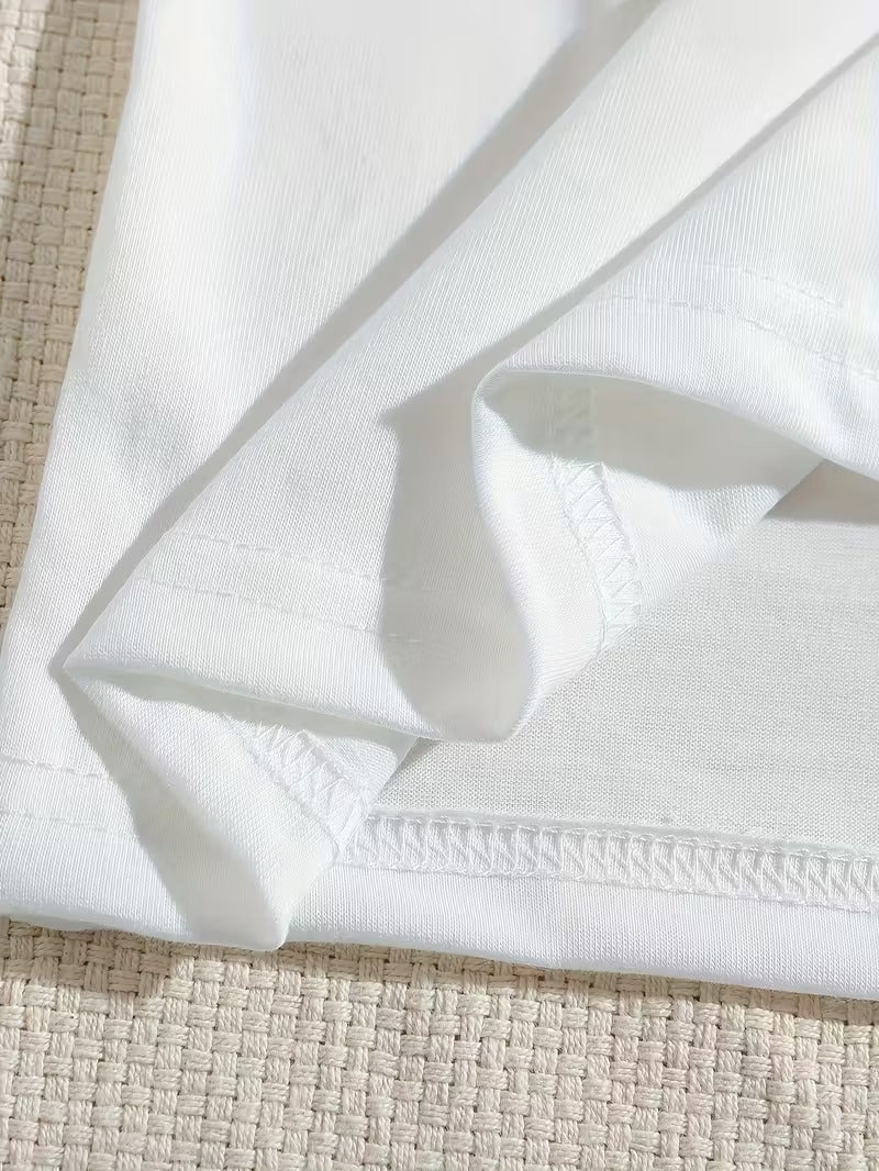 Tricou Copii Baieti cu Imprimeu Pilot Aviatie, Material Usor si Respirabil, Alb