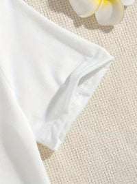 Tricou Copii Baieti cu Imprimeu Pilot Aviatie, Material Usor si Respirabil, Alb